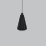 LINDOR Lampe Suspendue "Lindor" Noir/Fleuron Noir/Câble Noir E27 Moderne Design Écologique Compatible LED