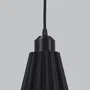 LINDOR Lampe Suspendue "Lindor" Noir/Fleuron Noir/Câble Noir E27 Moderne Design Écologique Compatible LED
