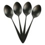 Home Deco Factory Set de couverts 16 pièces noir en acier inoxydable