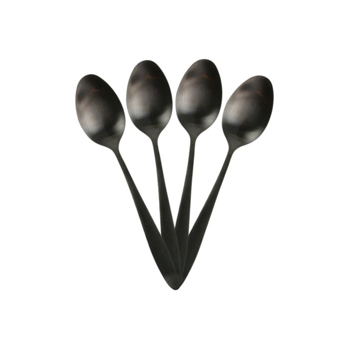 Home Deco Factory Set de couverts 16 pièces noir en acier inoxydable