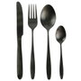 Home Deco Factory Set de couverts 16 pièces noir en acier inoxydable