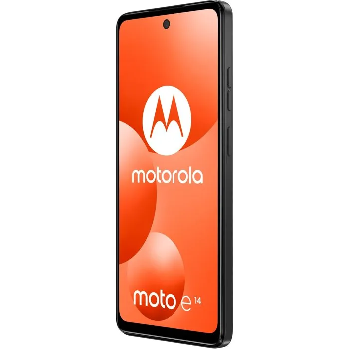 Motorola Moto E14 - Smartphone - Écran 6,6" 90 Hz - 64 Go - RAM 2 Go - Batterie 5000 mAh - Android 14 - Gris anthracite