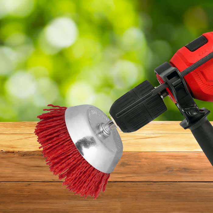WOLFPACK LINEA PROFESIONAL Brosse en nylon coupelle Ø 75 mm tige 1/4 de pouce