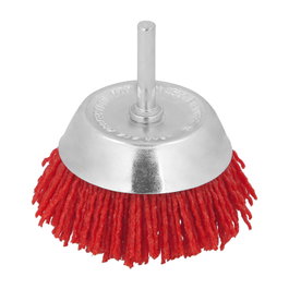 WOLFPACK LINEA PROFESIONAL Brosse en nylon coupelle Ø 75 mm tige 1/4 de pouce