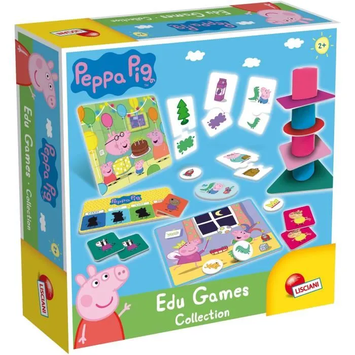 Lisciani Collection de jeux éducatifs Peppa Pig - Jeux d'encastrement autocorrectifs pour développer logique, mémoire, attention et imagination Lisciani Collection de jeux éducatifs Peppa Pig - Jeux d'encastrement autocorrectifs pour développer logique, mémoire, attention et imagination