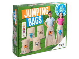 Cayro - Jeu de sacs de saut Jumping Bags, sac de boxe gonflable pour enfants - 4 sacs inclus (70x55 cm) - Version multilingue