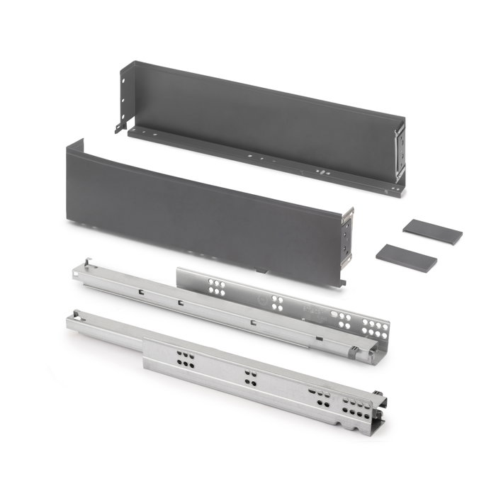 Emuca Tiroir extérieur Simplex Gris anthracite, Hauteur 122 mm, Profondeur 440 mm Emuca Tiroir extérieur Simplex Gris anthracite, Hauteur 122 mm, Profondeur 440 mm
