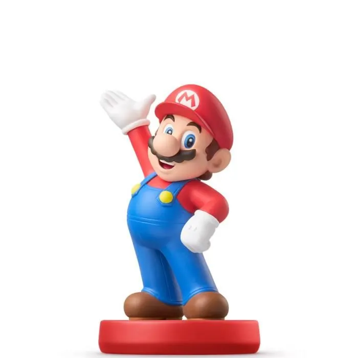 Figurine Amiibo Nintendo - Mario pour Super Mario (Switch, 3DS, Wii U) - Débloque des fonctionnalités, modes et améliorations