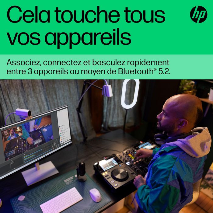 HP 350 WHT Compact Multi-Device Clavier Blanc