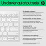 HP 350 WHT Compact Multi-Device Clavier Blanc