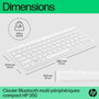 HP 350 WHT Compact Multi-Device Clavier Blanc