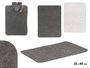 Kinvara Set de 4 Sets de Table Rectangulaire Assortis Gris Clair et Foncé 33x48 cm (Set de 12)