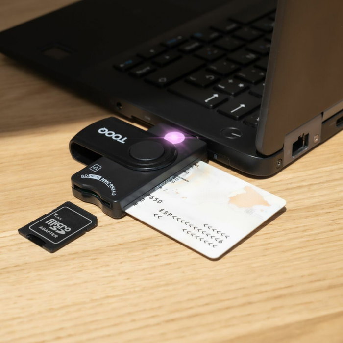 TooQ Lecteur de cartes intelligentes TQR-3012B Noir