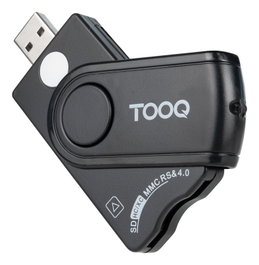 TooQ Lecteur de cartes intelligentes USB-A pour DNI électronique 4.0, ISO7816, SIM/SD/TF, Noir