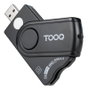 TooQ Lecteur de cartes intelligentes USB-A pour DNI électronique 4.0, ISO7816, SIM/SD/TF, Noir