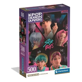 Clementoni Puzzle 500 Pièces K-Pop Demon Hunters - Dimensions 49 x 36 cm avec Poster - Jeu d'assemblage pour adultes