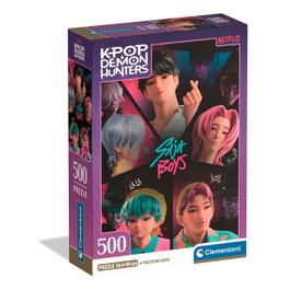 Clementoni Puzzle K-Pop Demon Hunters 500 Pièces - 49 x 36 cm - À Partir de 14 Ans