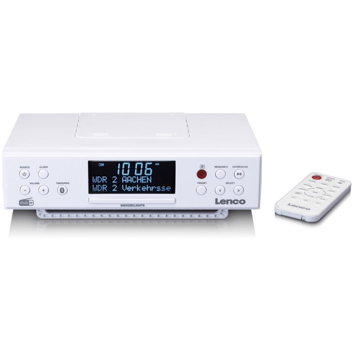 Lenco KCR-190 Radio de cuisine DAB+/FM Bluetooth - Blanc Lenco KCR-190 Radio de cuisine DAB+/FM Bluetooth - Blanc
