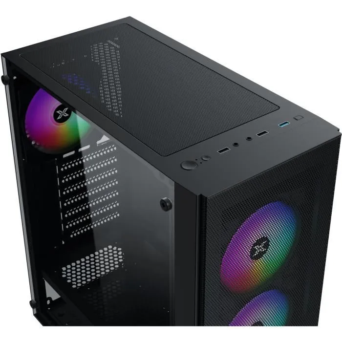 Xigmatek HERO II Air 3F Boîtier PC Moyen Tour Noir - ATX/Micro ATX/Mini-ITX - 3 Ventilateurs FRGB 120mm - Façade Mesh - Ports USB 3.0 & 2.0 - Sans Alimentation Xigmatek HERO II Air 3F Boîtier PC Moyen Tour Noir - ATX/Micro ATX/Mini-ITX - 3 Ventilateurs FRGB 120mm - Façade Mesh - Ports USB 3.0 & 2.0 - Sans Alimentation