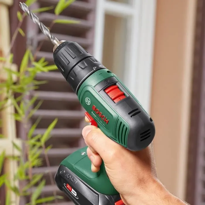Bosch EasyDrill 18V-40 Perceuse-Visseuse sans Fil 18V avec 2 Batteries 2,0Ah + Chargeur AL18V-20 et Mallette de Transport, 2 Vitesses, 20 Positions de Couple