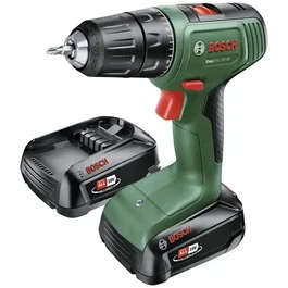Bosch EasyDrill 18V-40 Perceuse-Visseuse sans Fil 18V avec 2 Batteries 2,0Ah + Chargeur AL18V-20 et Mallette de Transport, 2 Vitesses, 20 Positions de Couple