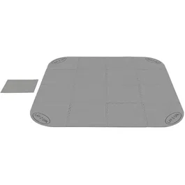 Bestway - Tapis de sol pour spa carré ou rond Lay-Z-Spa 196 x 196 cm - Isolation améliorée, protection durable, couleur grise
