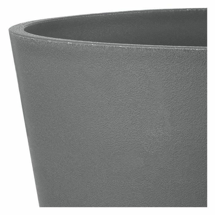 Deroma Pot de fleurs carré Origin - 28 x 23,5 cm - 12 L - Gris