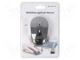 GEMBIRD MUSW-6B-01 Souris sans fil optique 6 boutons noir et argent