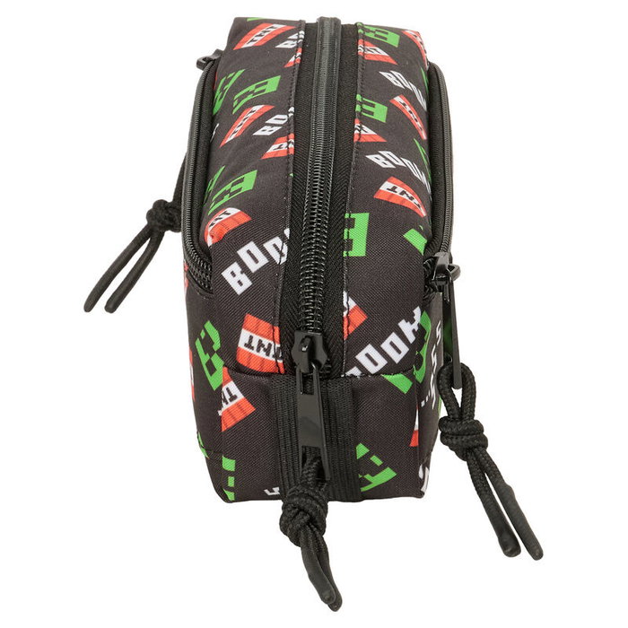 Safta Trousse Fourre-Tout Triple Minecraft Noir 22 x 8,5 x 6 cm