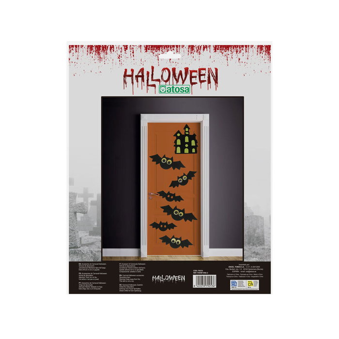 BigBuy Home Décoration d'Halloween Chauve-souris 7 Pièces avec Château BigBuy Home Décoration d'Halloween Chauve-souris 7 Pièces avec Château