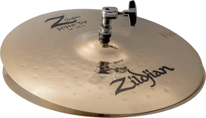 Zildjian Hi-Hat 14" Z Custom Par Zildjian - Paire de Cymbales B20 Bronze pour Batterie