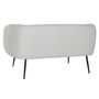 Canapé DKD Home Decor Noir Greige Mousse Bois Métal Velours Scandi 129 x 75 x 73 cm