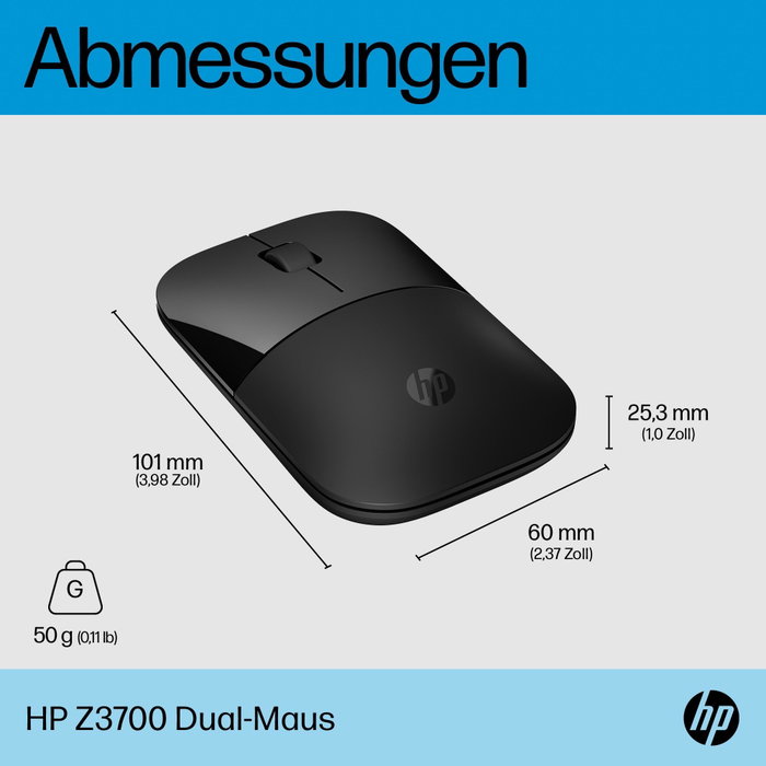 HP Souris Z3700 noire bi-mode HP Souris Z3700 noire bi-mode