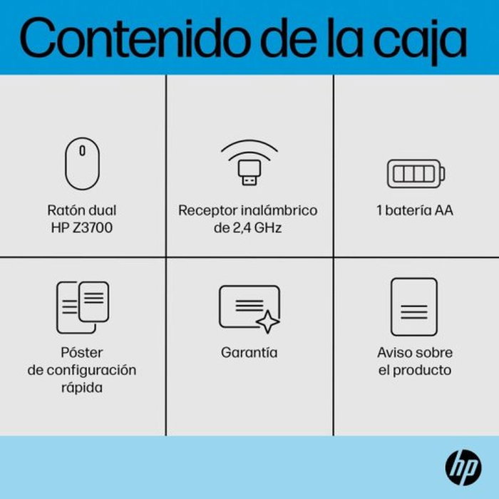 HP Z3700 Souris sans fil dual mode noir