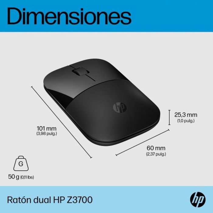 HP Z3700 Souris sans fil dual mode noir