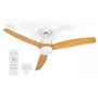 ARGON Ventilateur de plafond avec lumière, 3 pales effet bois, 40W