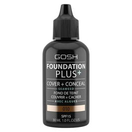 Gosh Fond de teint liquid Foundation Plus+ Cover & Conceal - Teinte 010 Bronzé SPF15 - 30 ml - Maquillage visage pour femmes