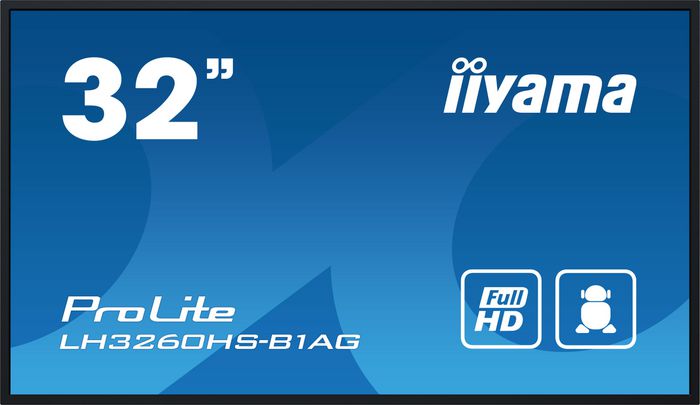 Iiyama PROLITE LH3260HS-B1AG - Écran Digital Signage Professionnel 32" Full HD 500cd/m² Panneau VA, Android 11, Gestion iiSignage², Orientation Paysage/Portrait, Fonction 24/7 Iiyama PROLITE LH3260HS-B1AG - Écran Digital Signage Professionnel 32" Full HD 500cd/m² Panneau VA, Android 11, Gestion iiSignage², Orientation Paysage/Portrait, Fonction 24/7