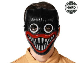 Masque Payaso Noir Halloween pour Adultes Hommes - Masque de Clown Polipropileno Sinistre pour Déguisement d'Halloween, Fête et Spectacle