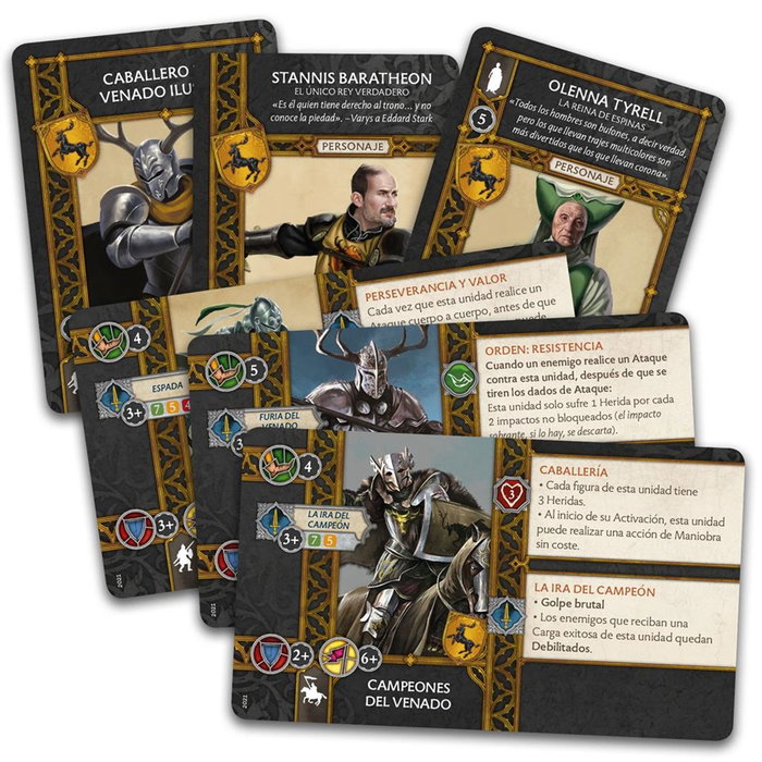 Asmodee Pack Baratheon – Jeu de société Chanson de Glace et de Feu – Cartes mises à jour PEGI 14
