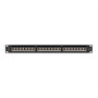 Lanberg PPSA-1024-B Patch Panel 24 Ports Cat6a F/UTP 1U Noir Métal ABS Rack 19"