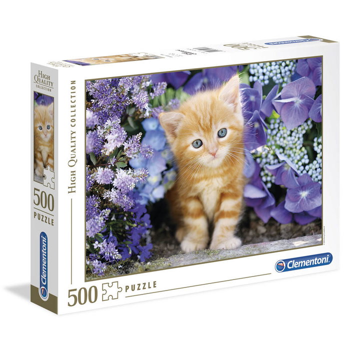 Clementoni Puzzle Chat roux dans les fleurs, 500 pièces Clementoni Puzzle Chat roux dans les fleurs, 500 pièces