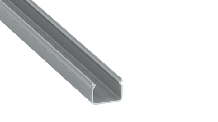KIMERA Profilé Aluminium KIMERA-HOM Anodisé Argent avec Diffuseur Opal, 2,02 m