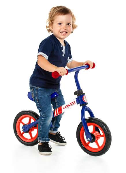 Molto Bicicleta sin pedales - Vélo sans pédales pour enfant 2 ans, bleu, roues 10 pouces, dimensions 48.5x36x90 cm