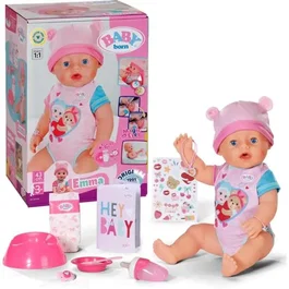 Baby Born Emma - Poupon articulé de 43 cm avec 10 fonctions