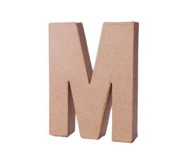 Innspiro Lettre M en papier mâché, 10 cm