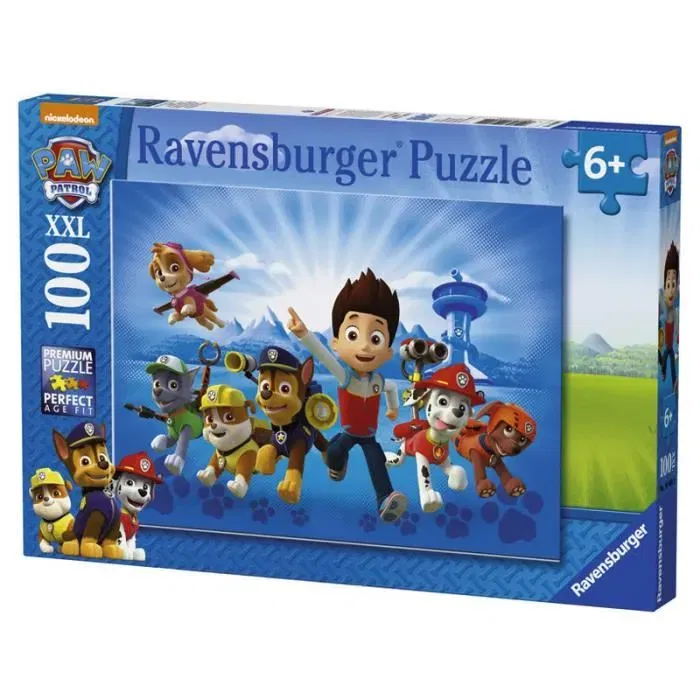 Ravensburger - Puzzle La Pat'Patrouille 100 pièces XXL pour enfants dès 6 ans (49 x 36 cm)