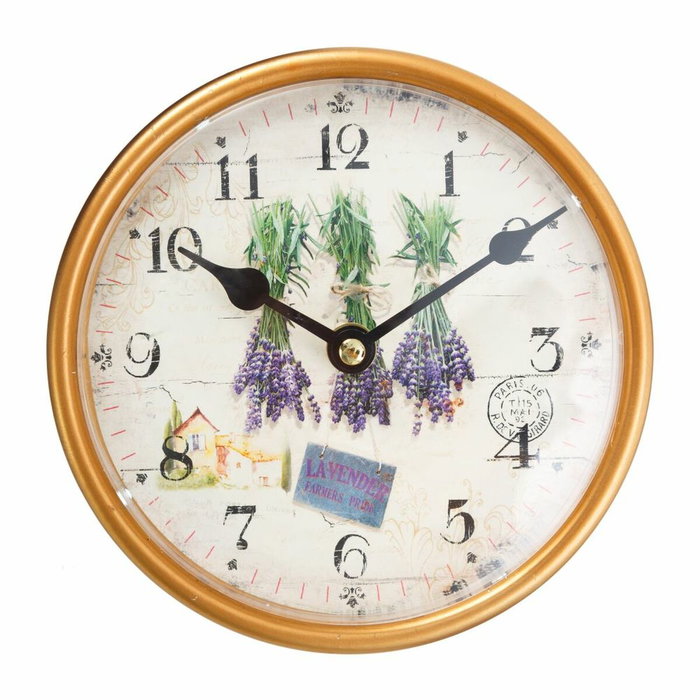 BigBuy Home Horloge Murale Crème PVC Fer 16 x 16 x 17 cm BigBuy Home Horloge Murale Crème PVC Fer 16 x 16 x 17 cm
