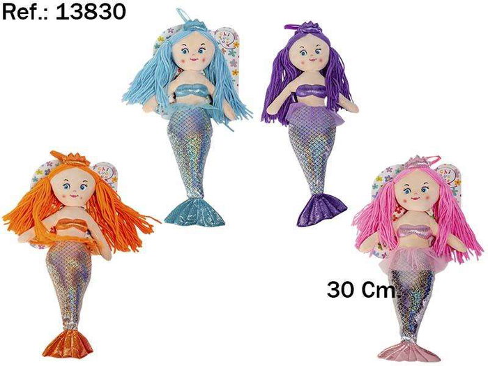 Beatriz Poupée Petite Sirène - 4 Couleurs - 30 cm - Instructions Multilingues (Espagnol, Français, Anglais, Portugais)