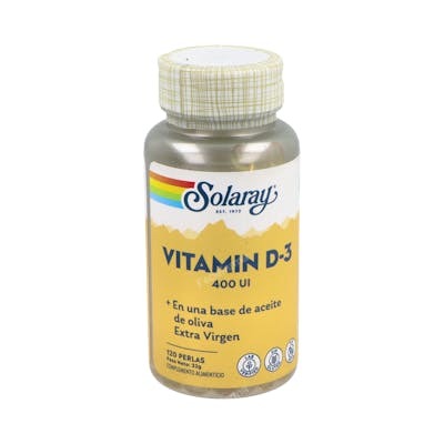 SOLARAY Vitamine D3 400 UI, 120 perles